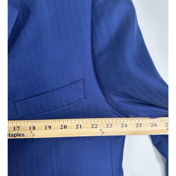 Jack Victor Classic for Rochester Loro Piana Cashmere/Silk Blue Blazer Size 52R - Picture 11 of 16